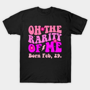 Oh the Rarity of Me Feb 29th Leap Year Birthday Vintage T-Shirt